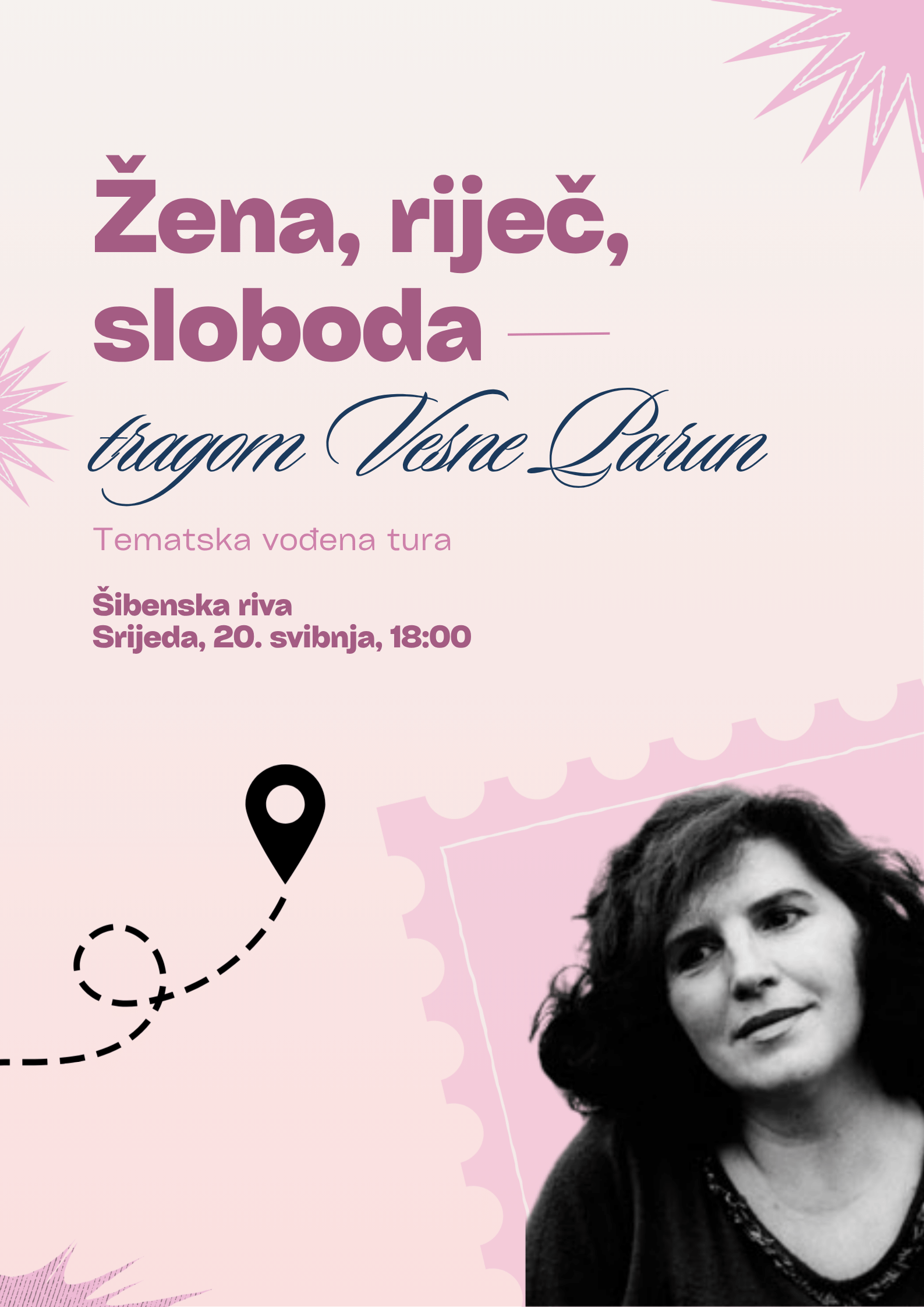 Tematska vođena "Žena, riječ, sloboda - tragom Vesne Parun"